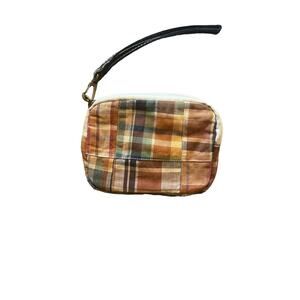 L.L. Bean Plaid Zipper Clutch